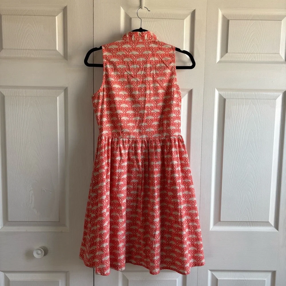 Mata Traders Ethical Fair Trade Fit&Flare Polo Dress Cotton Button XS Orange - Picture 6 of 9